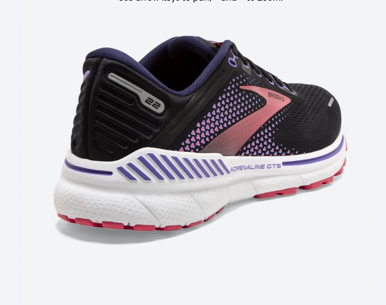 Brooks Womens Adrenaline GTS 22-Black/Purple/Coral (1203531B080)