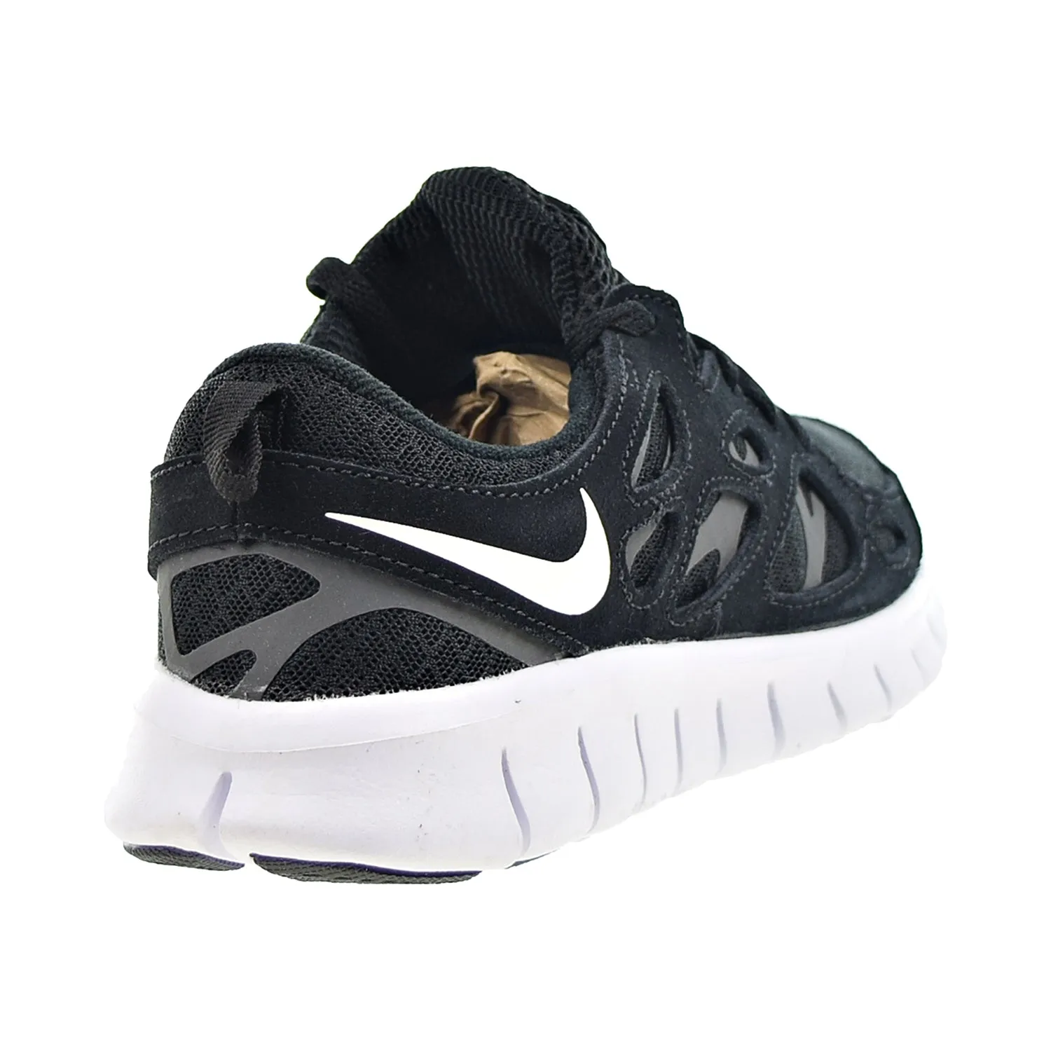Nike Free Run 2 (GS) Big Kids' Shoes Black-White-Dark Grey