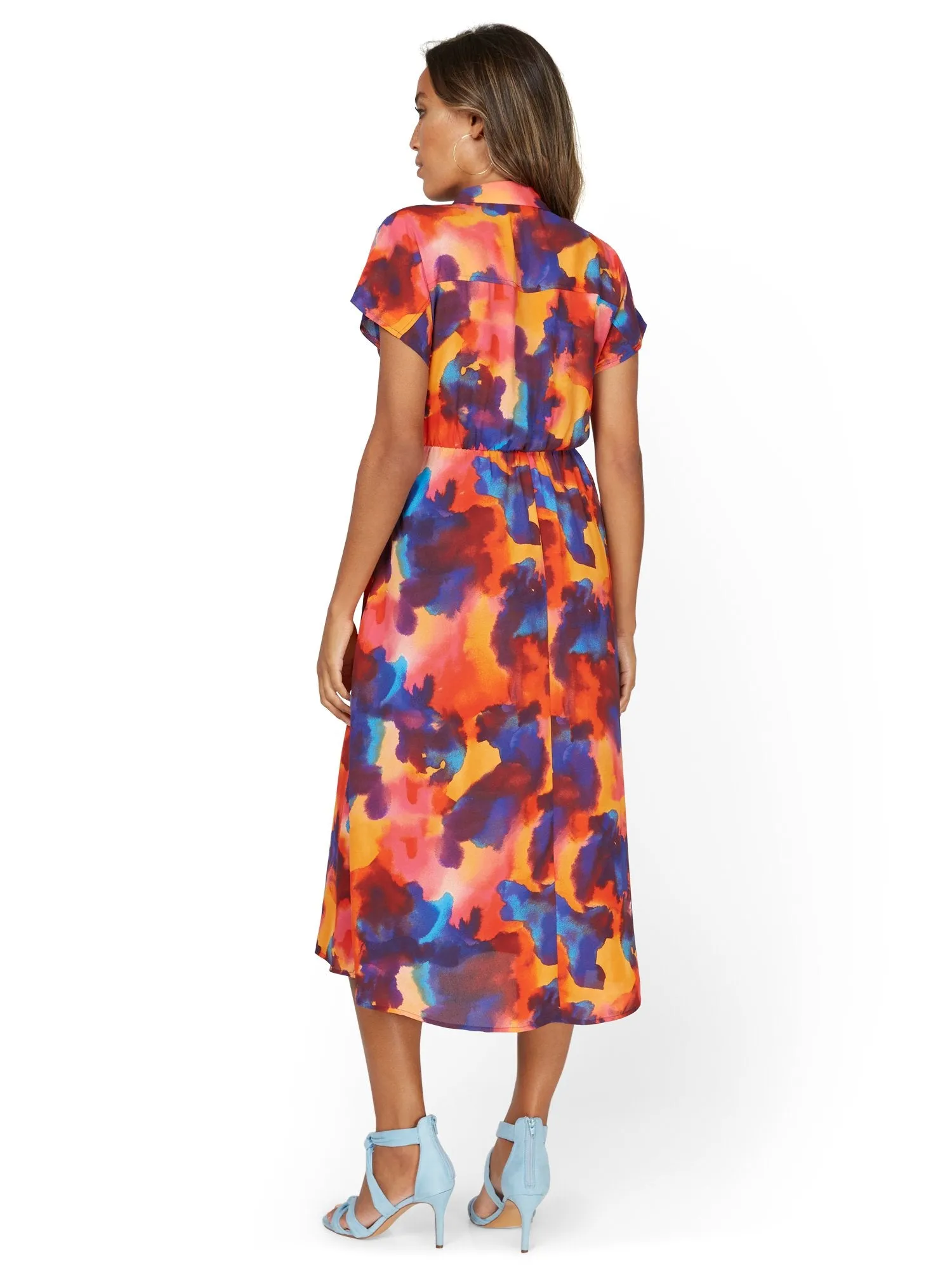 Tall Printed Midi Shirtdress