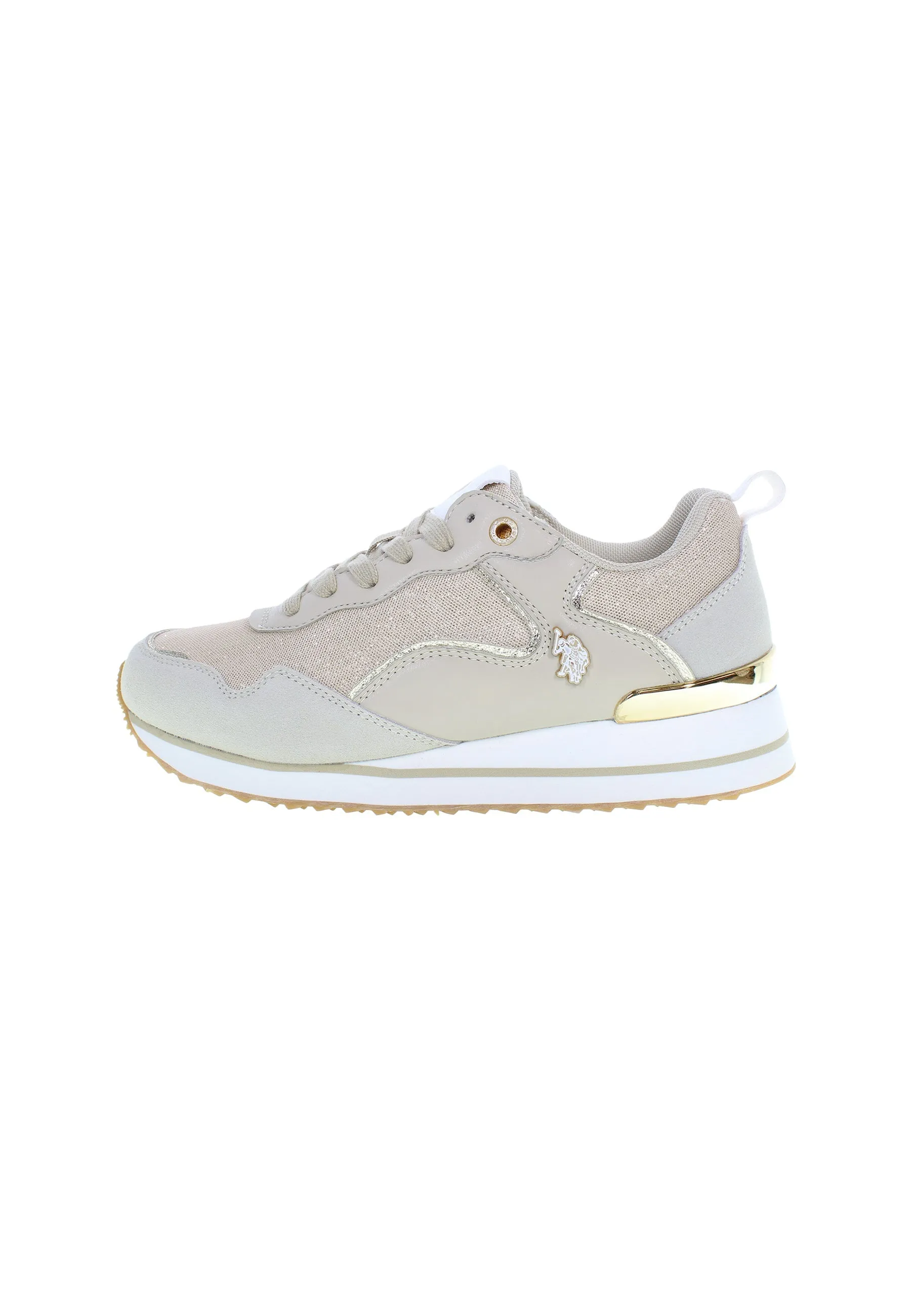 US POLO WOMEN TRAINERS IN BEIGE